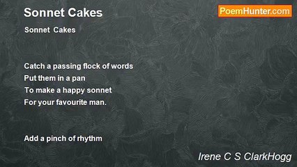 Irene C S ClarkHogg - Sonnet Cakes