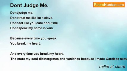 millie st.claire - Dont Judge Me.