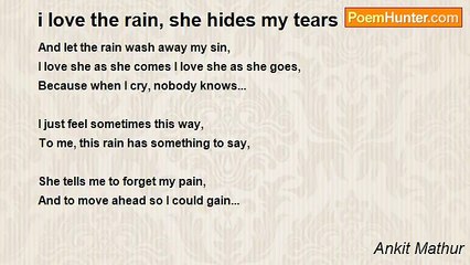 Ankit Mathur - i love the rain, she hides my tears