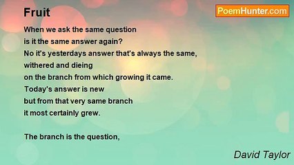 David Taylor - Fruit