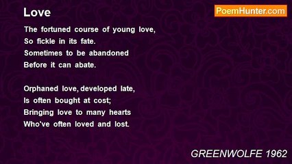 GREENWOLFE 1962 - Love