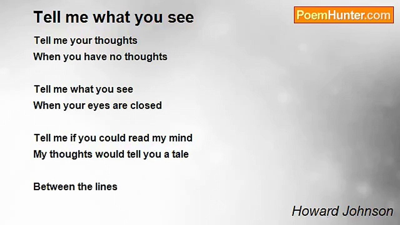 Howard Johnson - Tell me what you see