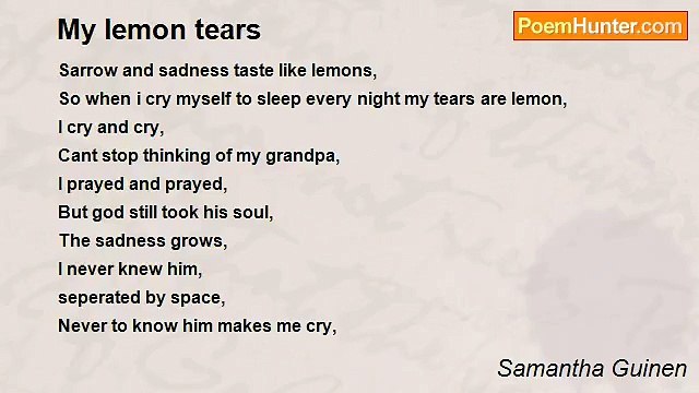 Samantha Guinen - My lemon tears