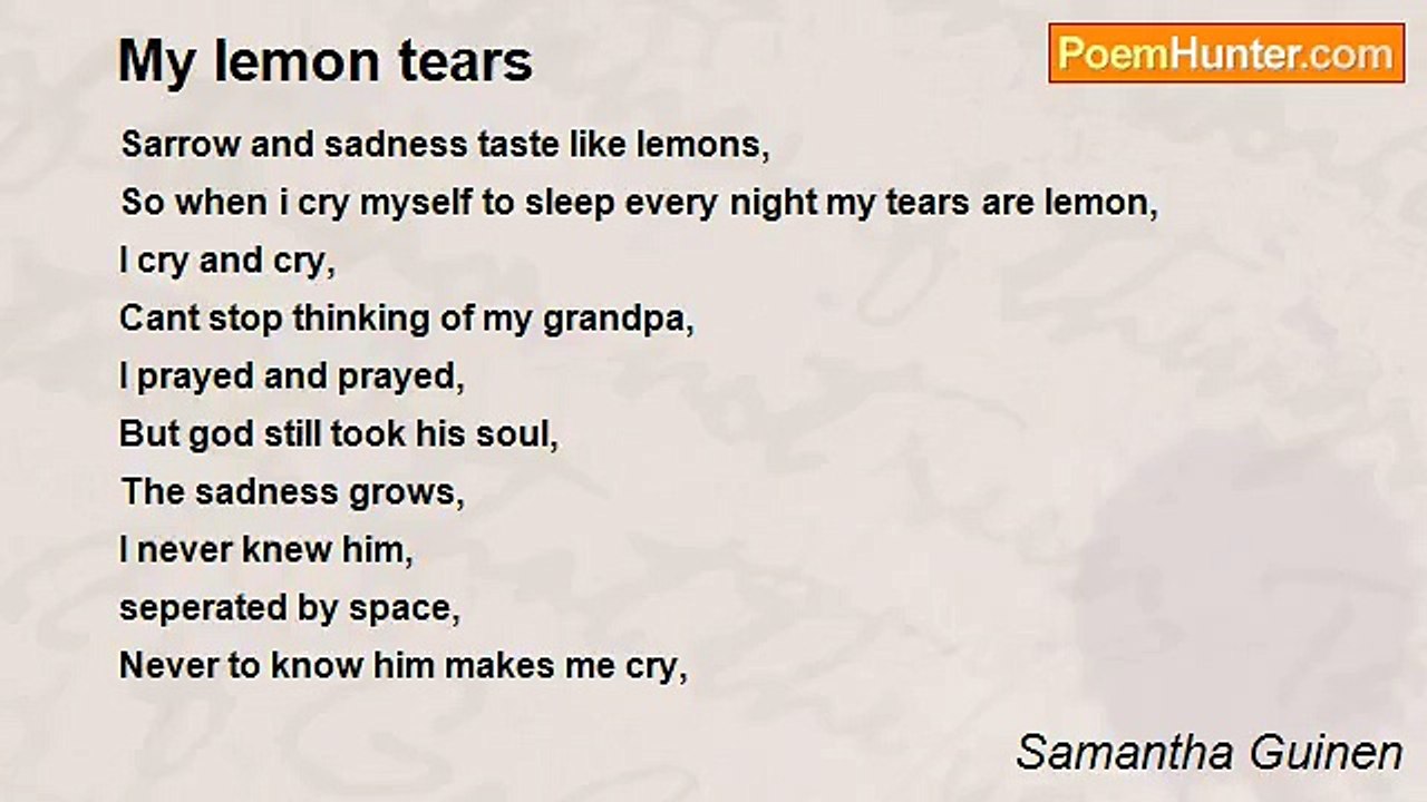 Samantha Guinen - My lemon tears