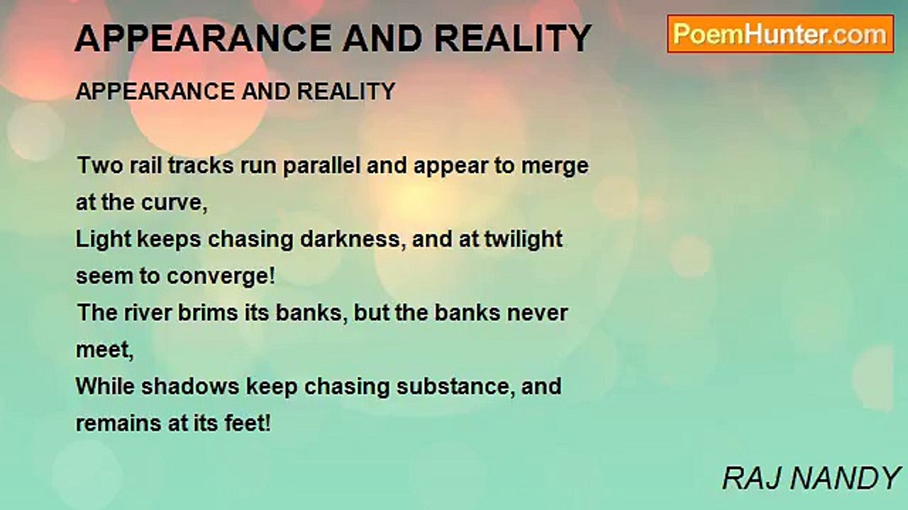 RAJ NANDY - APPEARANCE AND REALITY