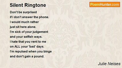 Julie Neises - Silent Ringtone