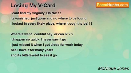 MoNique Jones - Losing My V-Card