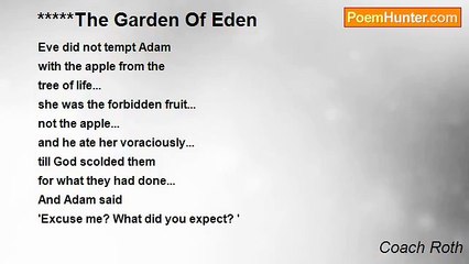 Coach Roth - *****The Garden Of Eden