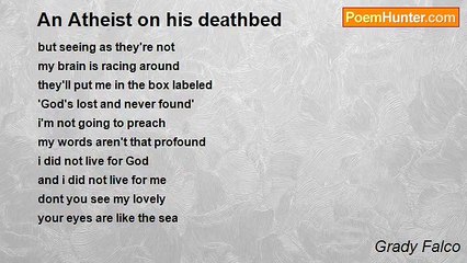 Grady Falco - An Atheist on his deathbed