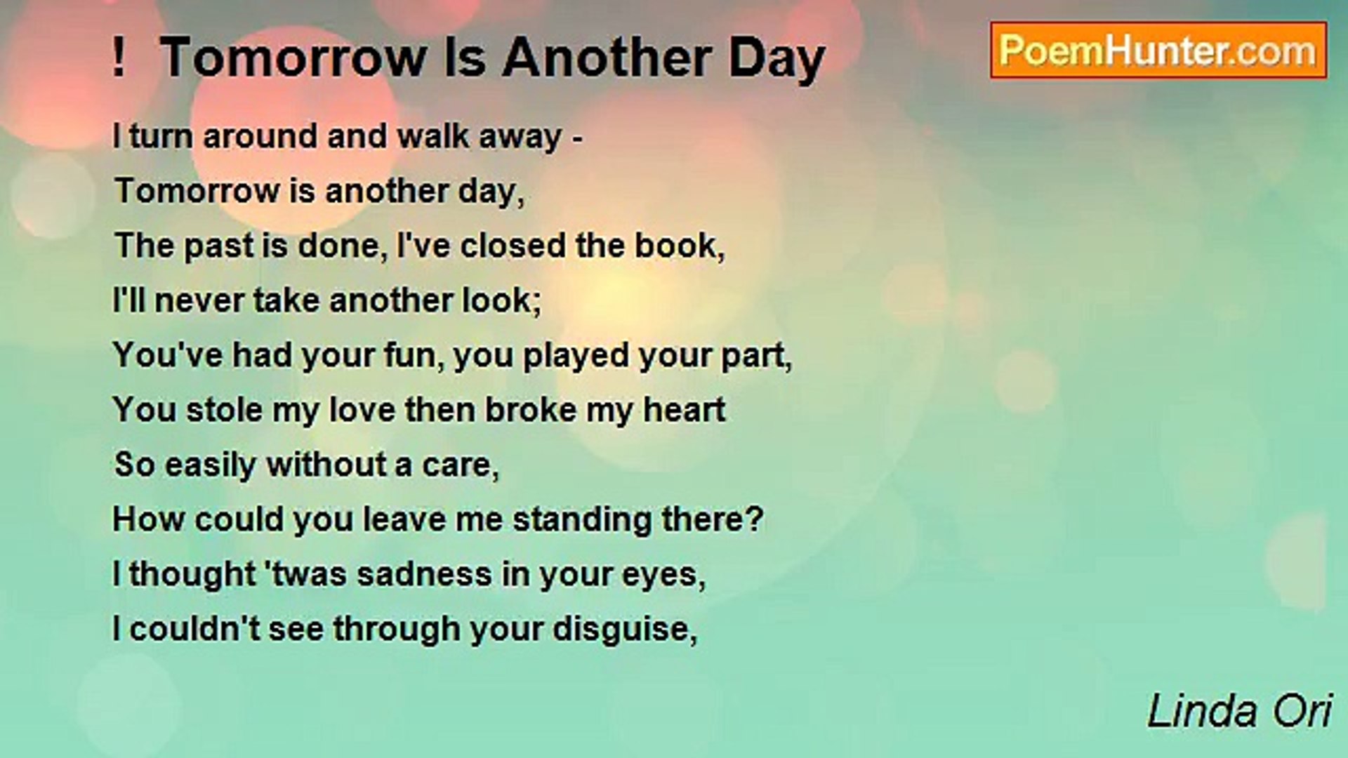 ⁣Linda Ori - !  Tomorrow Is Another Day