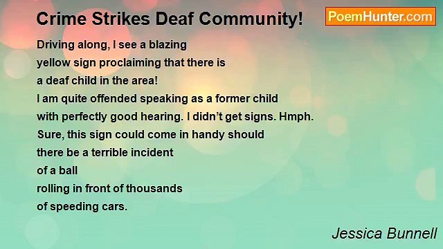 Jessica Bunnell - Crime Strikes Deaf Community!