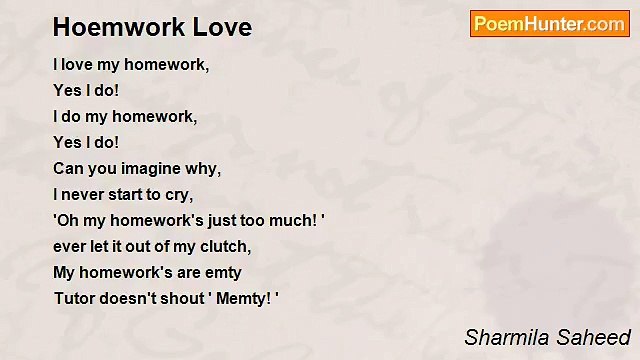 Sharmila Saheed - Hoemwork Love