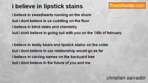 christian salvador - i believe in lipstick stains