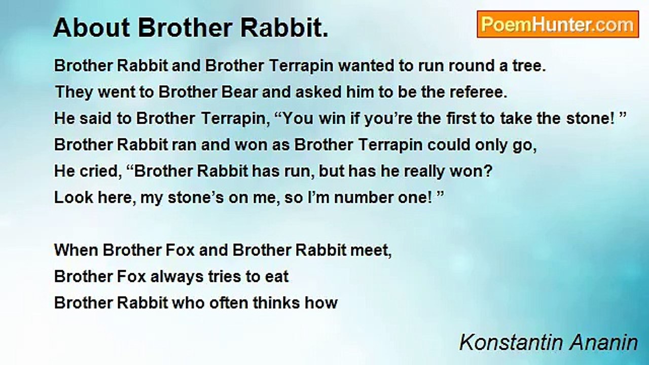 Konstantin Ananin - About Brother Rabbit.