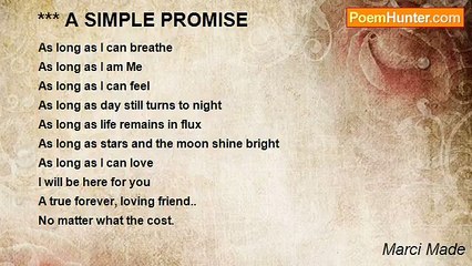 Marci Made - *** A SIMPLE PROMISE