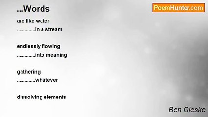 Ben Gieske - ...Words