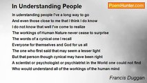 Francis Duggan - In Understanding People