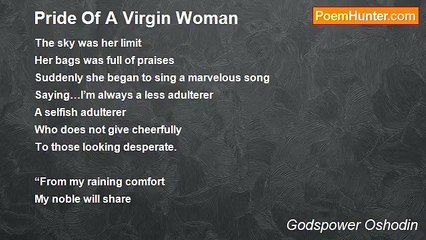Godspower Oshodin - Pride Of A Virgin Woman