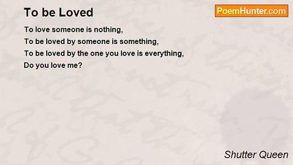 Shutter Queen - To be Loved