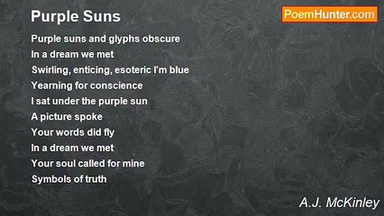 A.J. McKinley - Purple Suns