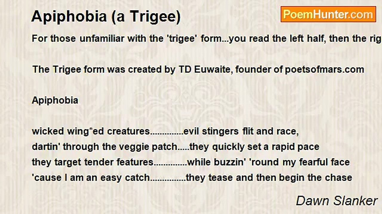Dawn Slanker - Apiphobia (a Trigee)