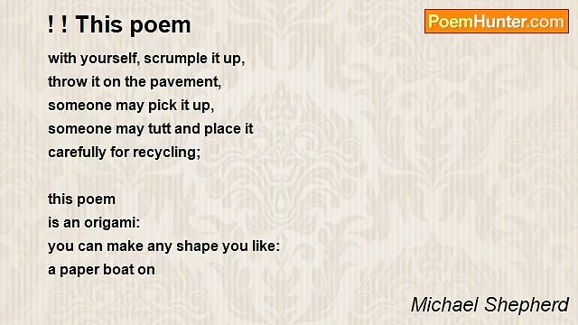 Michael Shepherd - ! ! This poem