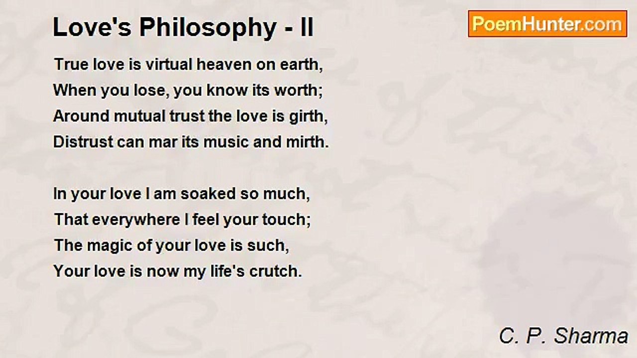 C. P. Sharma - Love's Philosophy - II