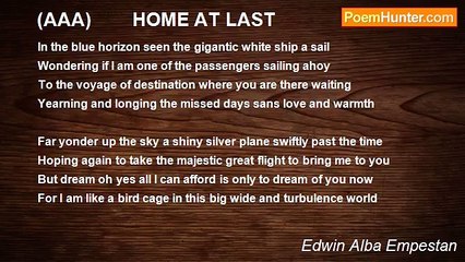 Edwin Alba Empestan - (AAA)        HOME AT LAST
