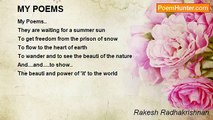 Rakesh Radhakrishnan - MY POEMS