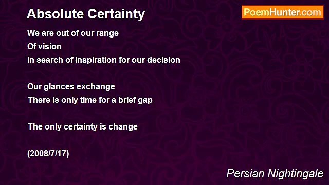 Persian Nightingale - Absolute Certainty