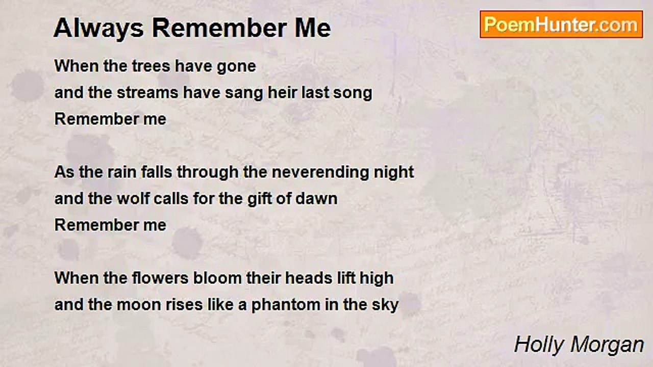 Holly Morgan - Always Remember Me