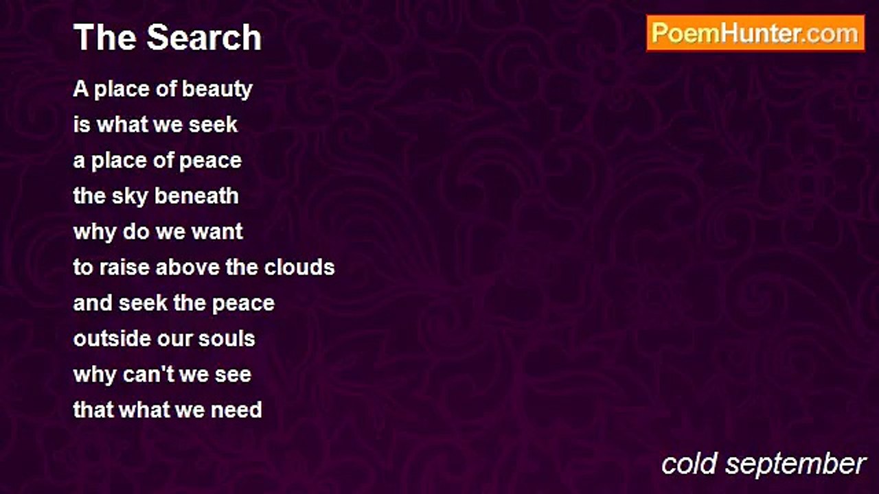 cold september - The Search