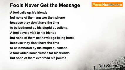 Ted Sheridan - Fools Never Get the Message