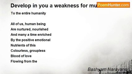 Bashyam Narayanan - Develop in you a weakness for music