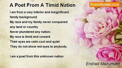 Ershad Mazumder - A Poet From A Timid Nation