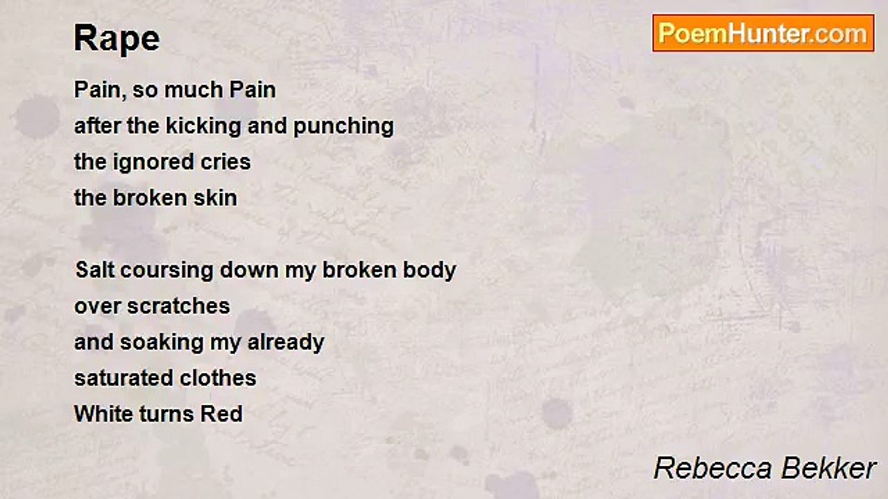 Rebecca Bekker - Rape