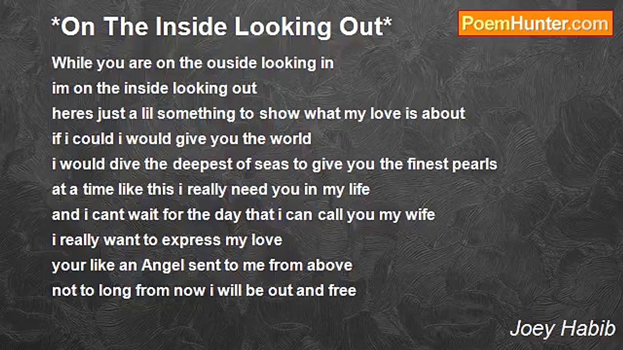 Joey Habib - *On The Inside Looking Out*