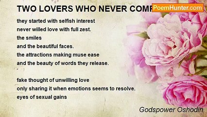 Godspower Oshodin - TWO LOVERS WHO NEVER COMPROMISED