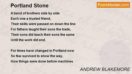 ANDREW BLAKEMORE - Portland Stone