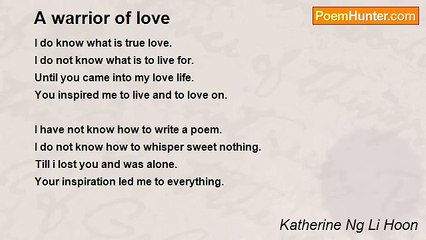 Katherine Ng Li Hoon - A warrior of love