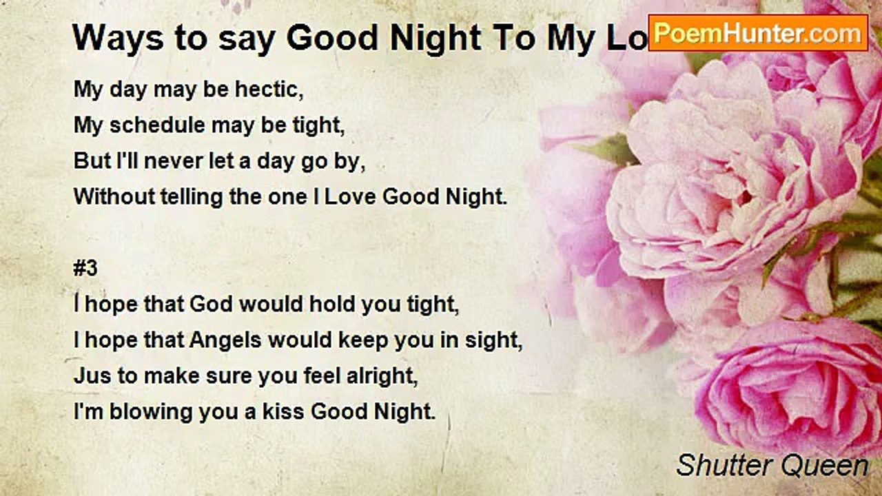 Shutter Queen - Ways to say Good Night To My Love