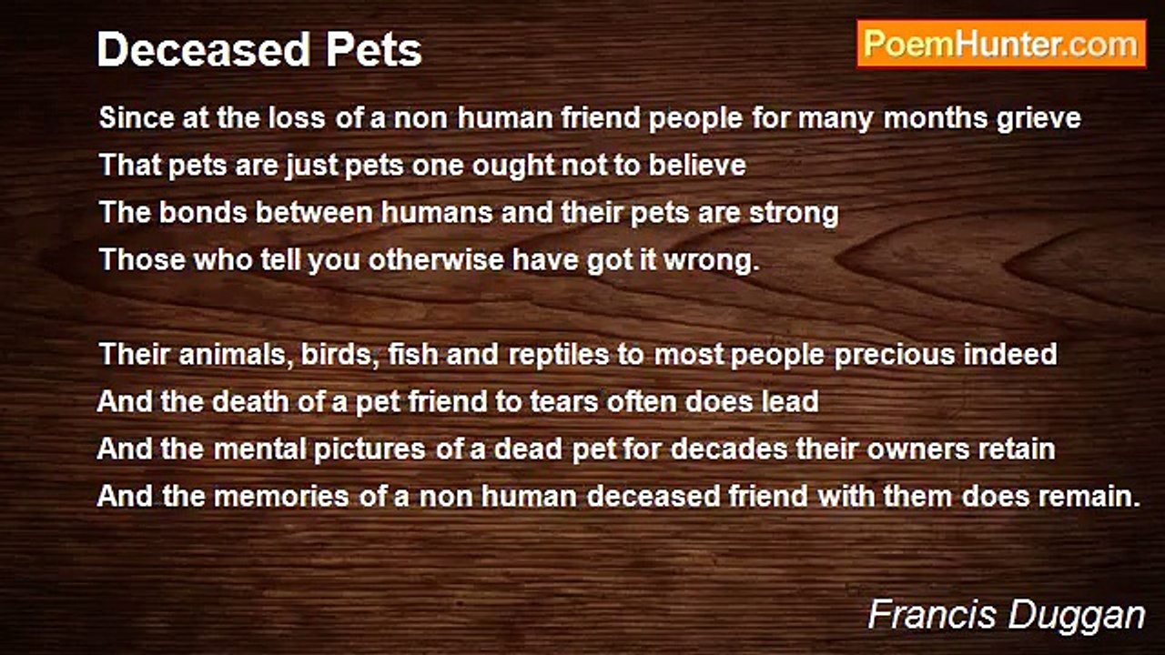 Francis Duggan - Deceased Pets