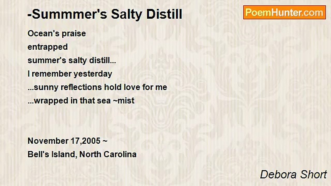 Debora Short - -Summmer's Salty Distill