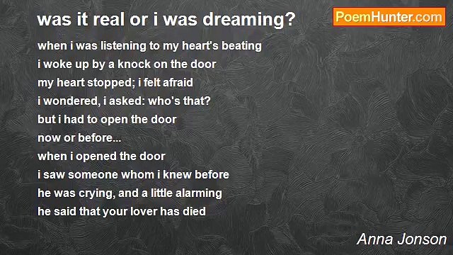 Anna Jonson - was it real or i was dreaming?