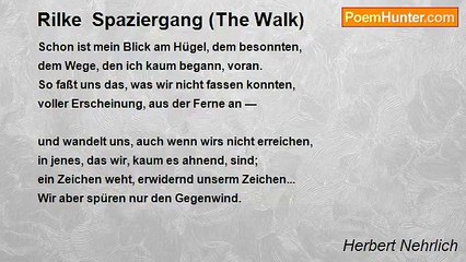 Herbert Nehrlich - Rilke  Spaziergang (The Walk)