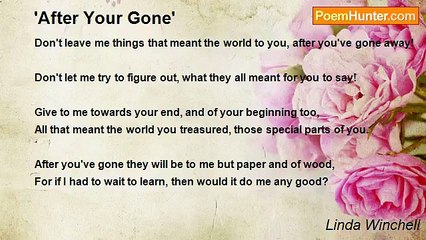 Linda Winchell - 'After Your Gone'