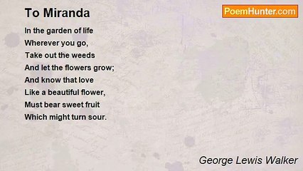 George Lewis Walker - To Miranda