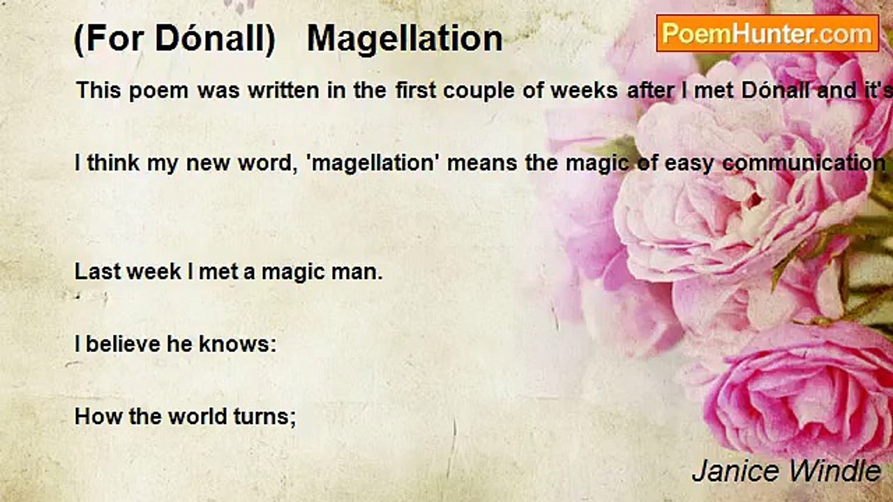 Janice Windle - (For Dónall)   Magellation