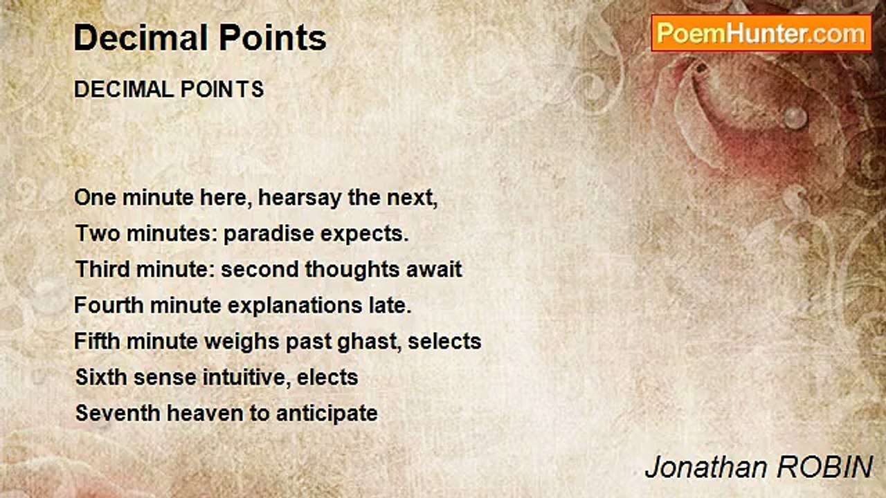 Jonathan ROBIN - Decimal Points