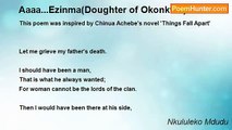 Nkululeko Mdudu - Aaaa...Ezinma(Doughter of Okonkwo)